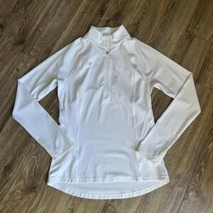 Athleta White Athletic 1/2 Zip Pullover Womens Size Small Athleisure Running